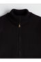 Lcw Modest Black Polo Collar Women's Knitwear Cardigan - 6