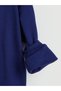 Gencc Quality Lcw Kids Navy Blue Hooded Girls' Thick Zippered Sweatshirt - 3