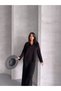 Women's Polo Neck Corded Fabric Bottom-Top Knitwear Set - 3