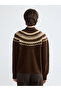 Create Your Style with Uzg Store Brown Half Turtleneck Patterned Women's Knitwear Sweater - 4