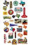 Texas Wild West Rodeo Sticker Set |   Retro Cowboy Stickers 22X30 cm - 4