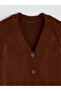 Lcw Modest Brown V-Neck Women's Knitwear Cardigan with Nevavm Difference - W5Nd49Z8-2Bx - 6