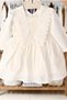 Girl's White Long Sleeve Festive Birthday, Party, Holiday Dress - 2