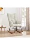 Rocking Chair Cream White Velvet