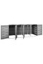 Quadruple Wheelie Bin Shed 276.5x77.5x112.5 cm Stainless Steel - 2