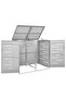 Double Wheelie Bin Shed 138x77.5x112.5 cm Stainless Steel - 6