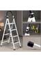 4-Step Foldable Anti-Slip Home Step Ladder with Wide Pedals - 3