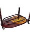 Globe Bar Wine Stand Eucalyptus Wood Freestanding - 4