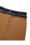 Denim mix colorblock etek - 4
