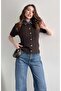 Soft Textured Wool Blend Knit Cardigan with Jean Collar - 3