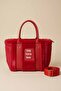 Women's Plush Small Hand and Shoulder Bag - Teddy (33X22X12 cm) - 4