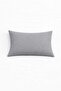 Velvet Textured Gray Color Throw Pillow Cover (1 Piece) - 2