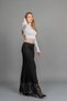 Women's Winter Black Lined Flexible Tulle Long Skirt Stylish Daily Comfortable 6833 - 3