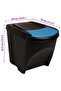 Stackable Dustbins 3 pcs Anthracite 75 L - 3