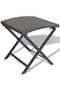 Folding Stool Poly Rattan Black
