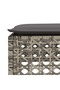 Garden Stool with Cushion Grey 63.5x56x32 cm Poly Rattan - 6