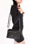 Women's Double Compartment Hand and Shoulder Bag Ald.80729 Black - 5