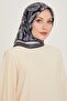 Tivil وشاح حريري 9208-83 نمط مختلط أزرق داكن