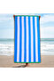 Beach Towel White & Light Blue Cool Stripe 86 X 162 Cm Cotton Pool Towel - 4
