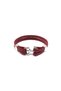 Deep Burgundy Core – Burgundy Genuine Leather Men's Bracelet-50-674 - 2