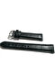 Classic Watch Leather Cord Watch Strap Black - Croco 18 mm (313) - 3