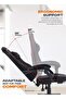 Ergonomic Gaming Chair with Footrest, Adjustable Armrest & Reclining Backrest - 5