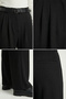 Belted Wide Leg Stretch Knit Trousers Lzv0045 Black - 4