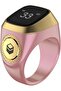 YU WELL iQIBLA Smart Tasbih Zikr Ring- Muslim Prayer- Prayer Timing Reminder OLED Display 20mm Pink