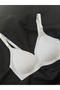 White Laser Cut Stitch-Free Bra with Removable Pads, Cotton, Adjustable Strap with Agraft - 3