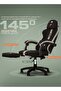 Ergonomic Gaming Chair with Footrest, Adjustable Armrest & Reclining Backrest - 4