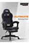 Ergonomic Gaming Chair with Footrest, Adjustable Armrest & Reclining Backrest - 8