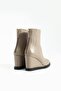 Women's Genuine Leather Wedge Heel Boots Mink - 3