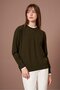 Women's Ribbed Detailed Sweater Khaki 25290 - 2