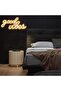لوحة نيون LED مضيئة عليها عبارة "Good Vibes" مقاس 40 × 20 سم، لون أبيض دافئ، ديكور - 3