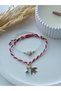 Kırlangış Kuşu Nazar Beaded Heart Martenitsa Luck Bracelet Friendship Red String Women's Bracelet - 5