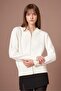 Women's College Collar Beard Cardigan Ecru 25043 - 2
