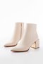Zri̇n-410 Premium Beige Zippered Heeled Women's Daily Boots - 5