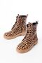 Zri̇n-2121-356 Premium Shiny Leopard Lace-Up Zippered Casual Women's Boots - 6