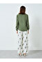 Women Roll-Up Sleeve Top and Floral Print Pants Co-Ords - 5