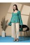 Women Green Bell Sleeve Top - 6