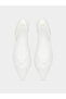 White Slingback Flat Shoes - 5