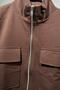 Bitter brown women's oversize skirt with slit detail dress with zipper closure and pockets elastic sweatshirt - 5