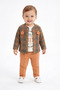 Girls' Plaid Cardigan Long Sleeve Set 9-24 Months