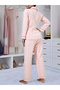 Women Striped Floral Print Shirt and Pyjama Set - 3