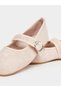 Girls Beige Buckle Ballerinas - 3