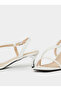 Women White Strappy Stiletto Heel Sandals - 3