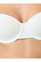 White Solid Textured Padded Wired Bra - 3
