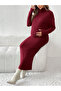 Women High Neck Top and Adjustable Elastic Skirt Maternity Ribbed Set - 5