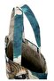 Women's Vegan Turquoise Large Tote Bag - Tram Nap Design - 8