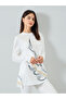 Women's GEO Printed Round Neck Long Sleeve Split Hem Top and Pants Set - 2